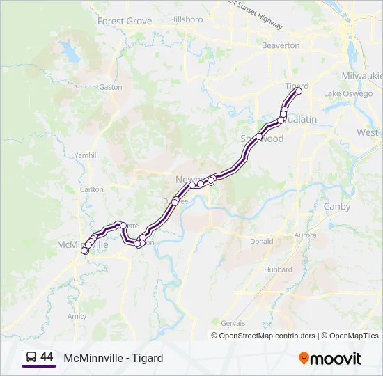 44 Bus Line Map
