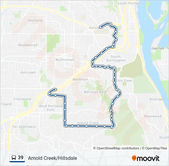 39 Bus Line Map