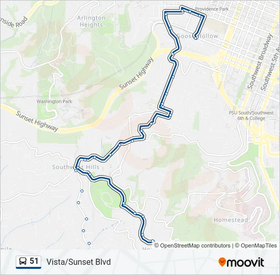 51 Bus Line Map