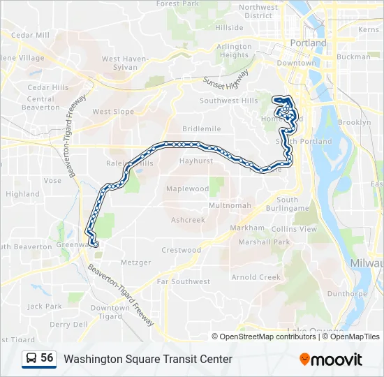 56 Bus Line Map