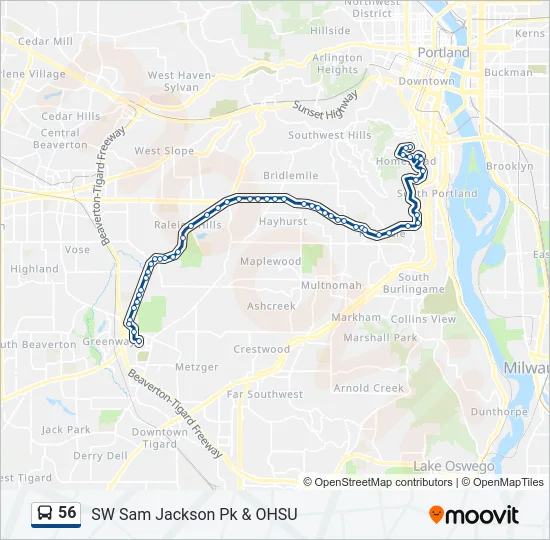 56 Bus Line Map