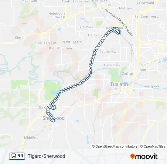 94 Bus Line Map
