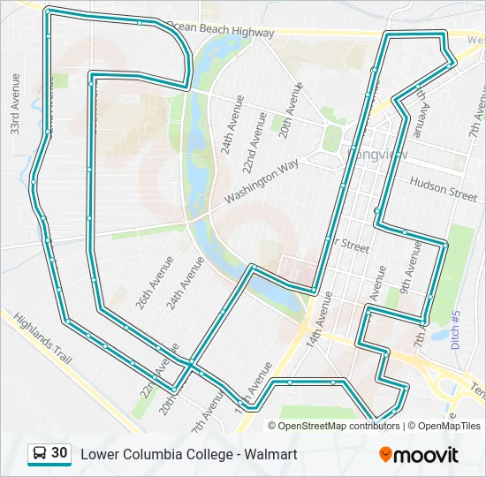 30 Bus Line Map
