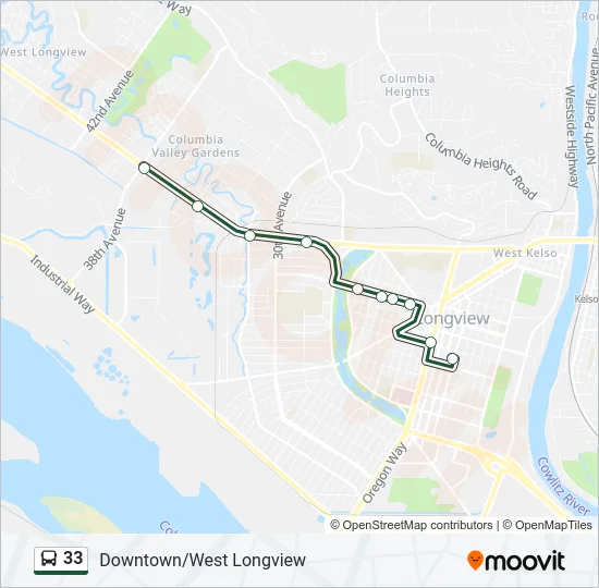 33 Bus Line Map