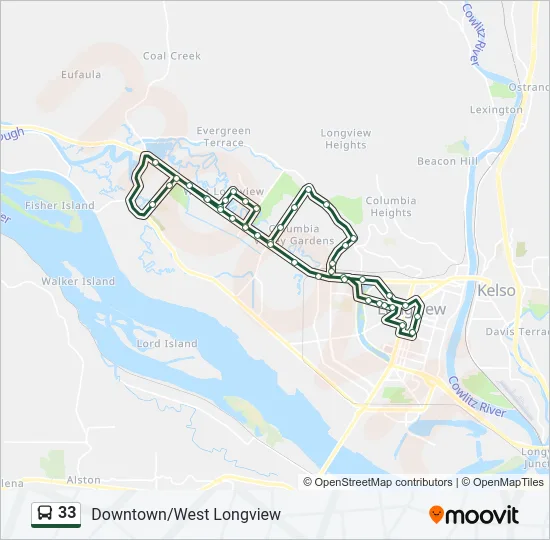 33 Bus Line Map