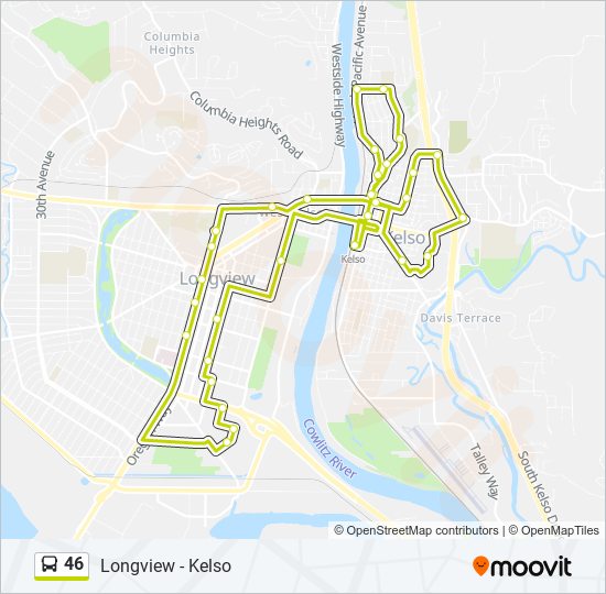 Mapa de 46 de autobús