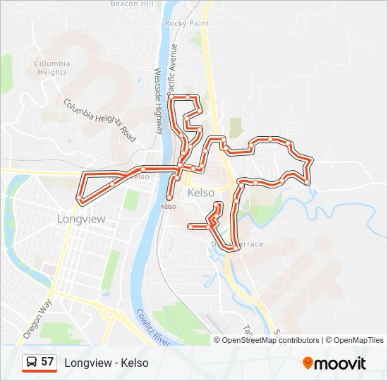 57 Bus Line Map
