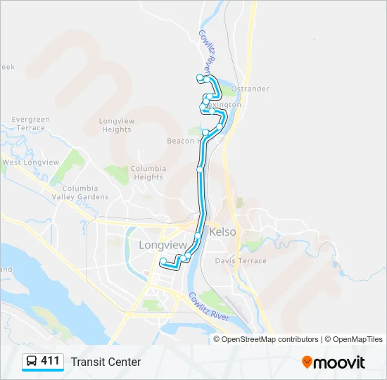 411 Bus Line Map