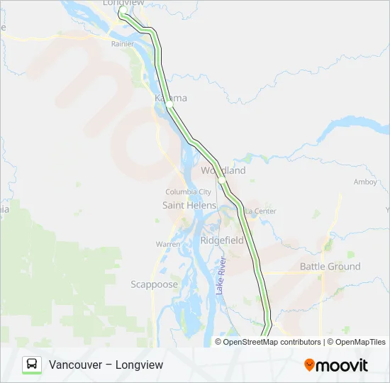 VANCOUVER – LONGVIEW  Line Map