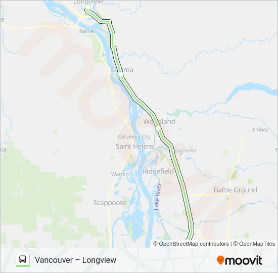 VANCOUVER – LONGVIEW  Line Map