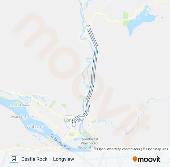 CASTLE ROCK – LONGVIEW  Line Map