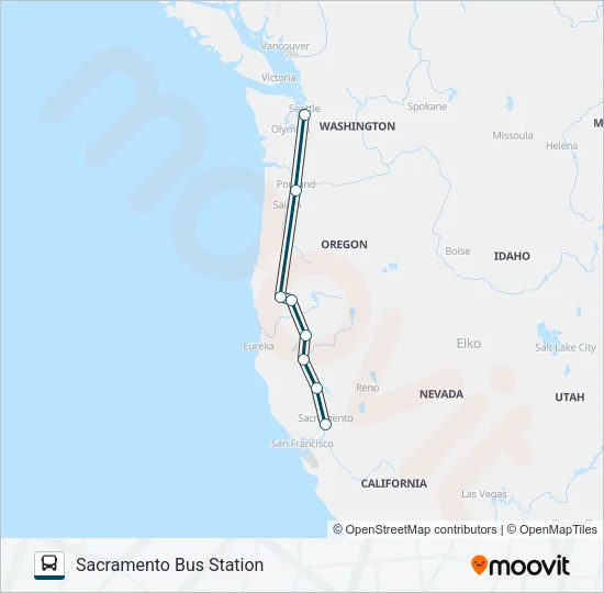 GREYHOUND US0500 Bus Line Map