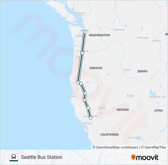 GREYHOUND US0500 Bus Line Map