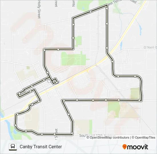 CANBY LOOP Bus Line Map