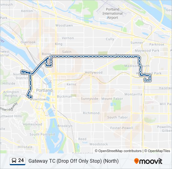 Mapa de 24 de autobús