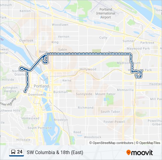 24 Bus Line Map