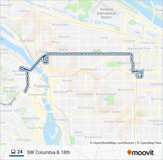 24 Bus Line Map