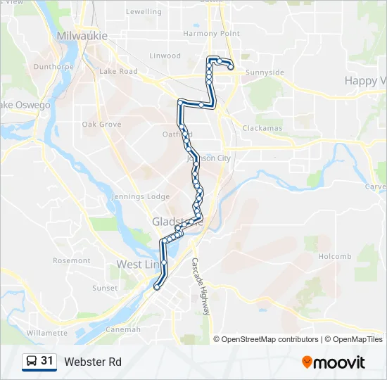 31 Bus Line Map