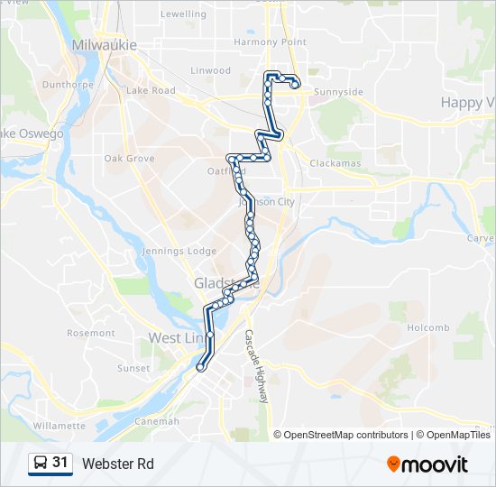 31 Bus Line Map