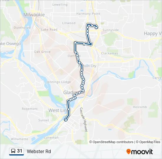 31 Bus Line Map