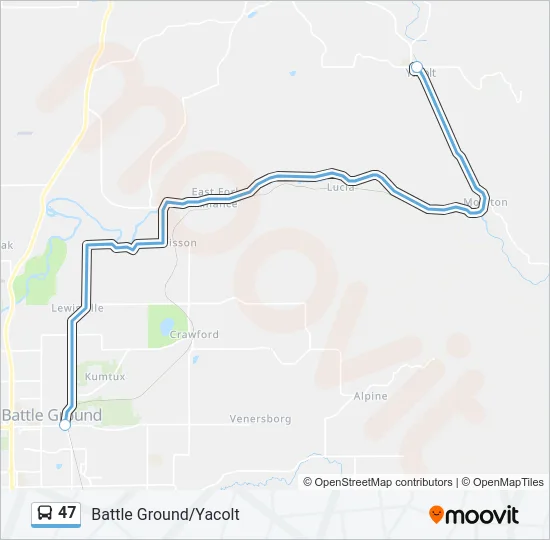 47 Bus Line Map