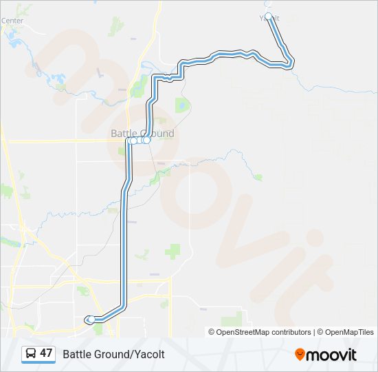 47 bus Line Map