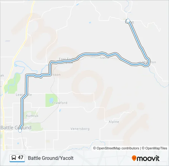 47 Bus Line Map