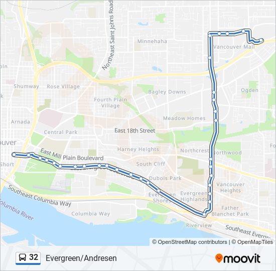 32 Bus Line Map