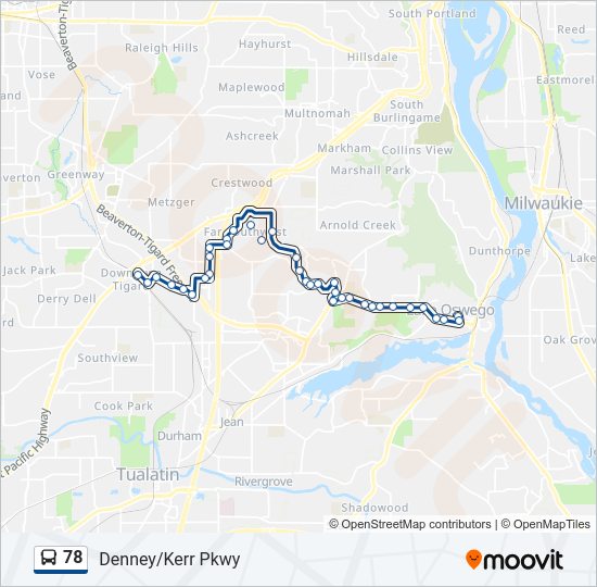 78 Bus Line Map