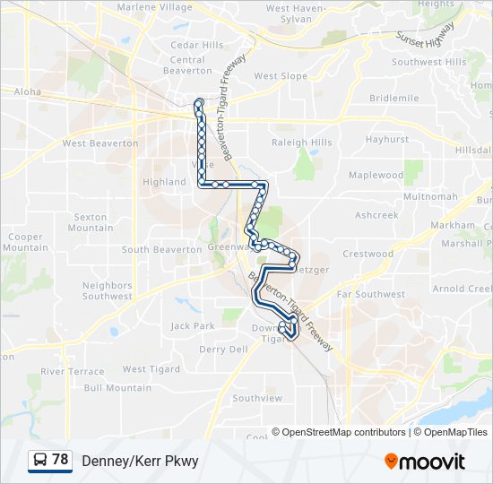 78 Bus Line Map