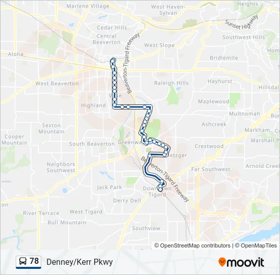 78 Bus Line Map