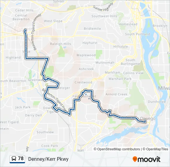 78 Bus Line Map