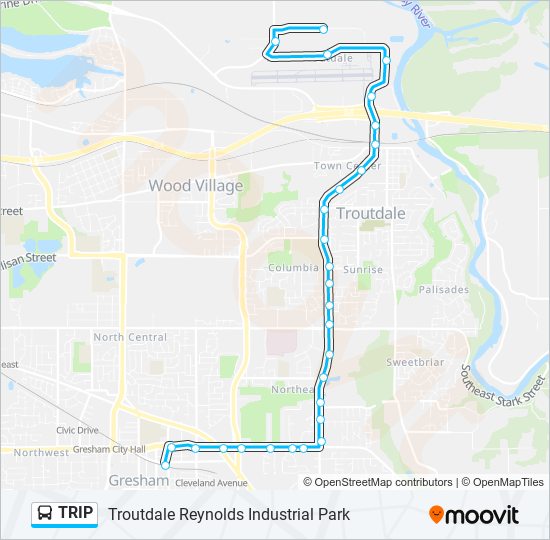 Mapa de TRIP de autobús
