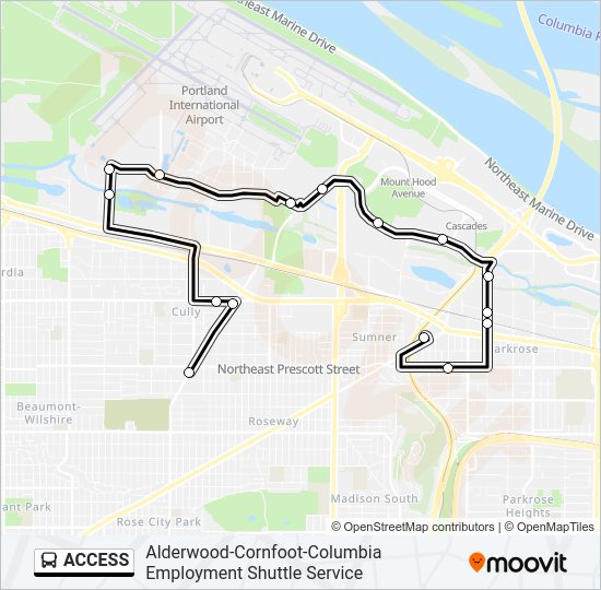 ACCESS Bus Line Map