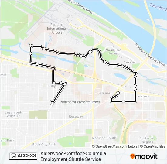 ACCESS Bus Line Map