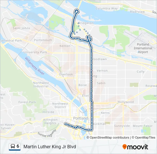 6 Bus Line Map