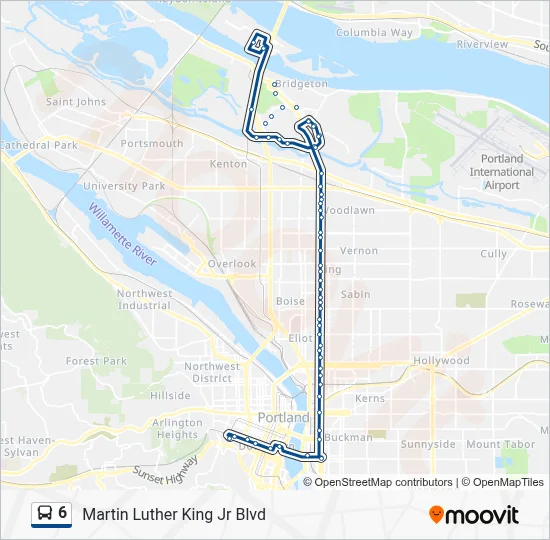6 Bus Line Map