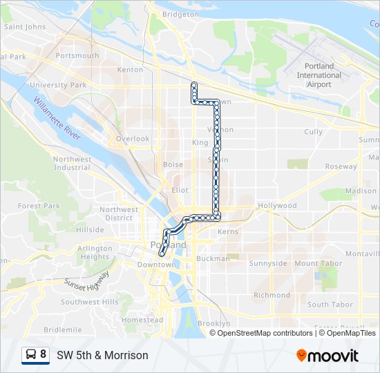 8 Bus Line Map