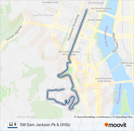 8 Bus Line Map