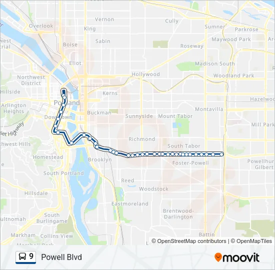 9 Bus Line Map
