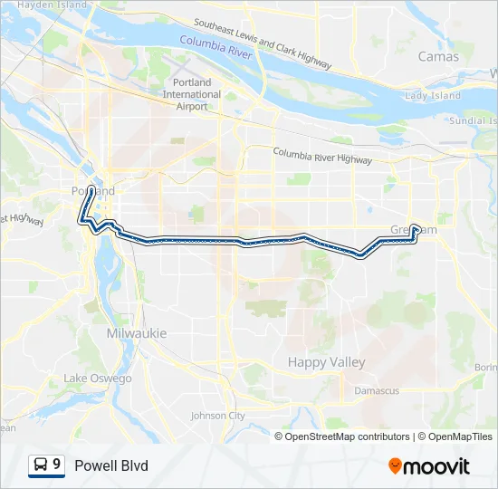 9 Bus Line Map