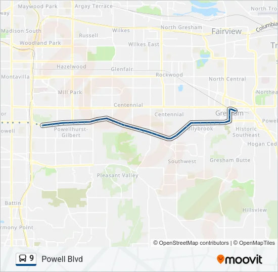 9 Bus Line Map