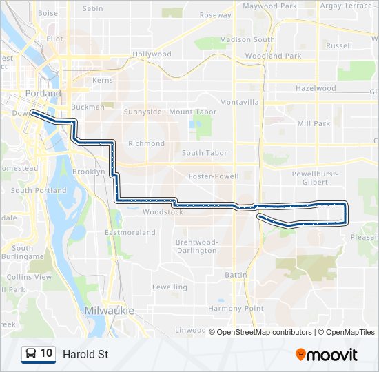 Mapa de 10 de autobús