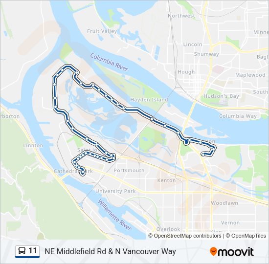 11 Bus Line Map