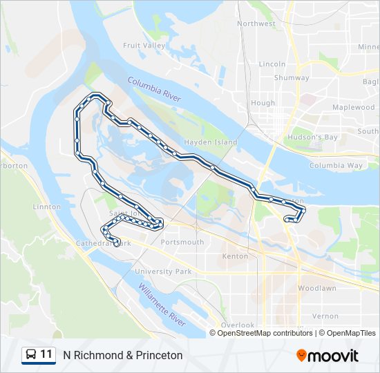 11 Bus Line Map