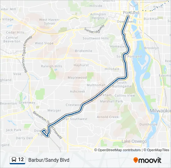 12 Bus Line Map