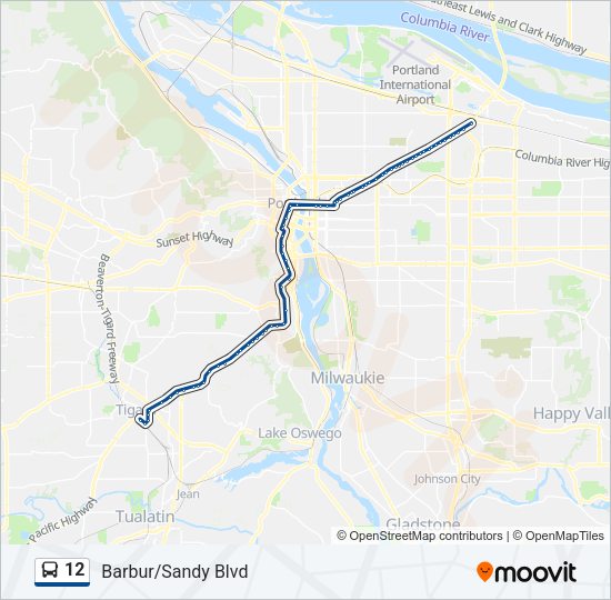 12 Bus Line Map