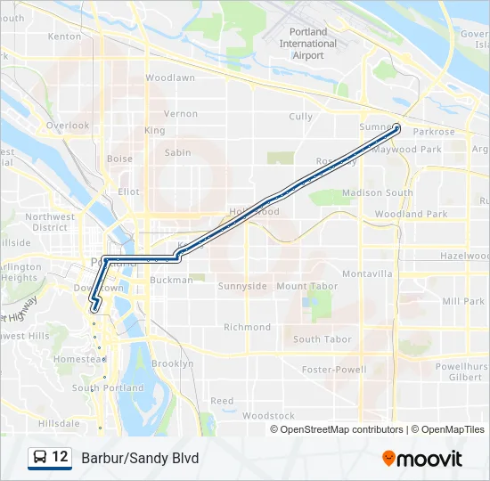 12 Bus Line Map
