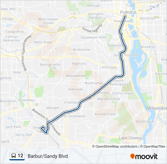 12 Bus Line Map