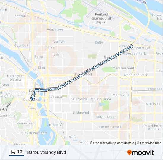 12 bus Line Map